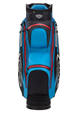 Torba golfowa Callaway Chev Dry 14 Golf Cart Bag czarno-niebiesko-czerwona