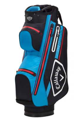 Torba golfowa Callaway Chev Dry 14 Golf Cart Bag czarno-niebiesko-czerwona