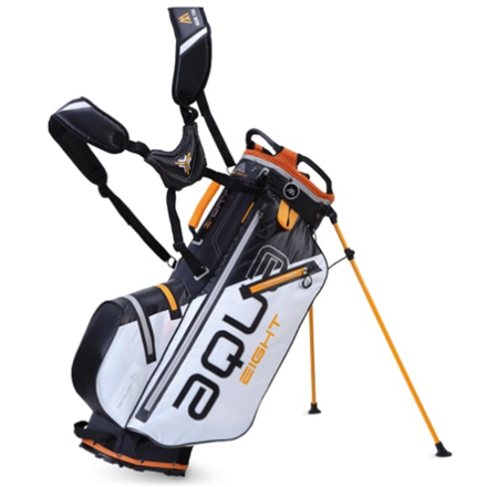 Torba golfowa BIG MAX Aqua 8 Stand Bag biało-czarno-pomarańczowa