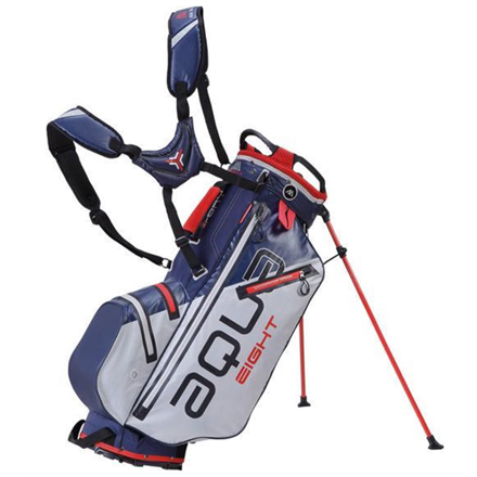 Torba golfowa BIG MAX Aqua 8 Stand Bag srebrno-błękitno-czerwona