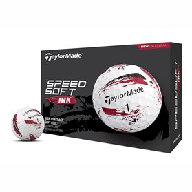 Piłki golfowe Taylormade SpeedSoft INK • Czerwone