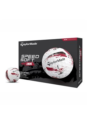 Piłki golfowe Taylormade SpeedSoft INK • Czerwone