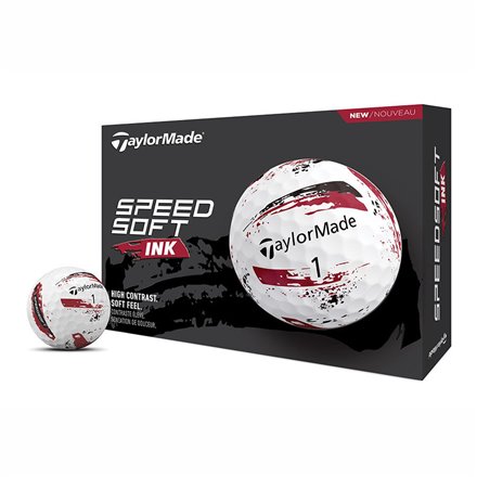 Piłki golfowe Taylormade SpeedSoft INK • Czerwone