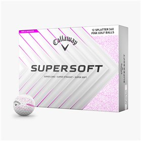 Piłki golfowe Callaway Supersoft Splattrt 360 • Różowe 2025