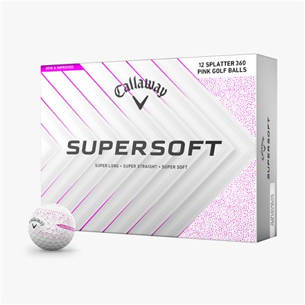 Piłki golfowe Callaway Supersoft Splattrt 360 • Różowe 2025