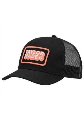 Taylormade Ventura Retro Truker Cap • Czarno koralowa