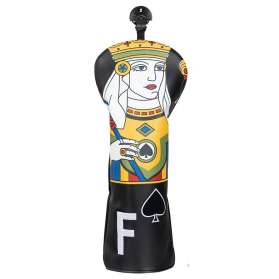Pokrowiec na główkę kija golfowego Poker Queen Fairway Wood Headcover • Czarny