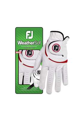 Męska rękawiczka golfowa FootJoy WEATHERSOF • Biało-czerwona