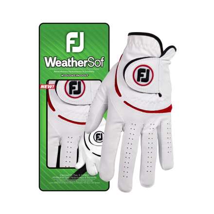 Męska rękawiczka golfowa FootJoy WEATHERSOF • Biało-czerwona