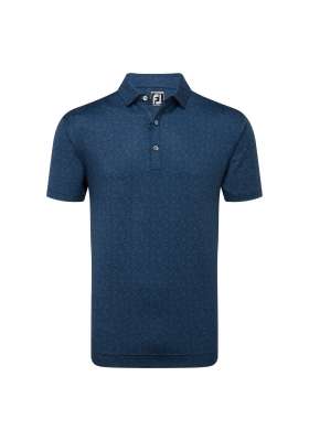 Męska koszulka golfowa Footjoy Painted Floral Lisle • Granatowa