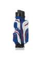 Torba golfowa JuCad Bag Manager Dry • Biało Niebiesko Czerwona