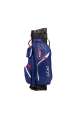 Torba Golfowa JuCad Manager Waterstop Cartbag • Granatowo Biało Czerwona