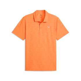 Męska koszulka golfowa Puma MATTR Deco Jacquard Polo • Pomarańczowa