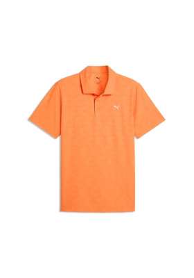 Męska koszulka golfowa Puma MATTR Deco Jacquard Polo • Pomarańczowa