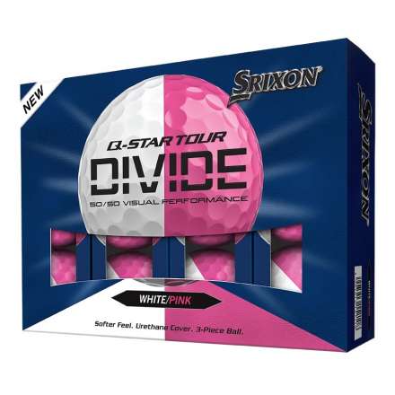 Piłki golfowe Srixon Q-Star Tour Divide • Biało Różowe