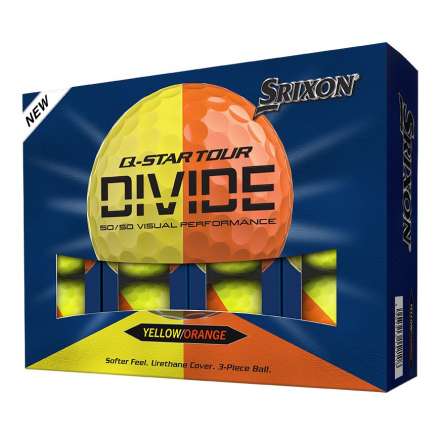 Piłki golfowe Srixon Q-Star Tour Divide • Żółto Pomarańczowe