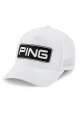Męska czapka golfowa Ping Tour Vented Delta Cap • Biało Czarna