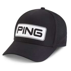 Męska czapka golfowa Ping Tour Vented Delta Cap • Czarno Biała