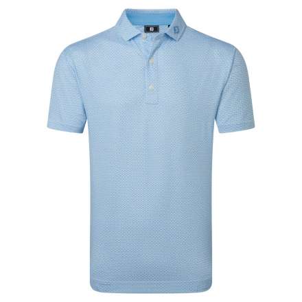 Męska koszulka golfowa Footjoy Nautical Flag Print Polo • Blue Reef - Deep Reef