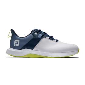 Męskie buty golfowe Footjoy Pro Lite • Biało Granatowo Żółte