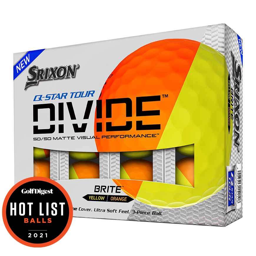 Piłki golfowe Srixon Q-Star Tour Divide • Pomarańczowe