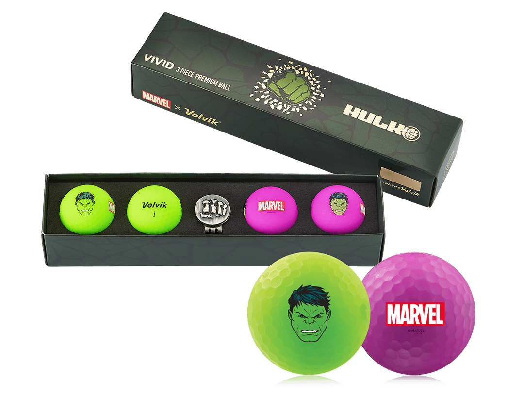 HULK Piłki Golfowe MARVEL VOLVIK GIFT SET