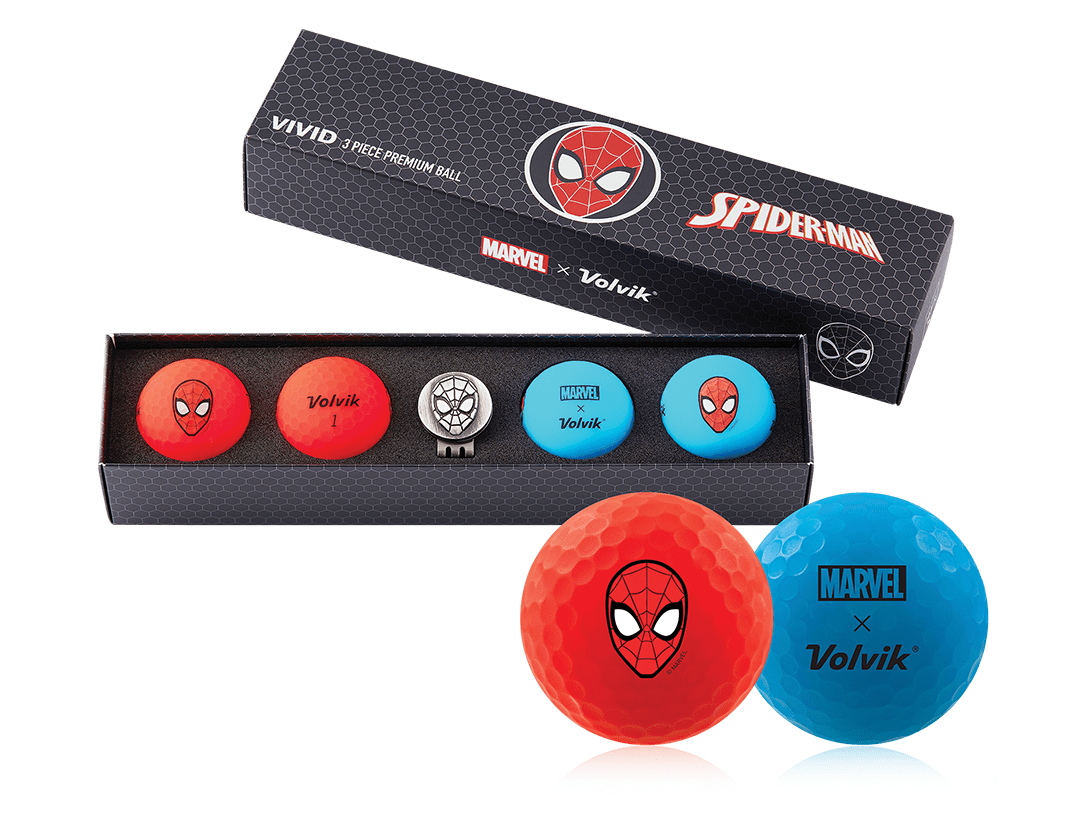 SPIDER MAN Piłki Golfowe MARVEL VOLVIK GIFT SET