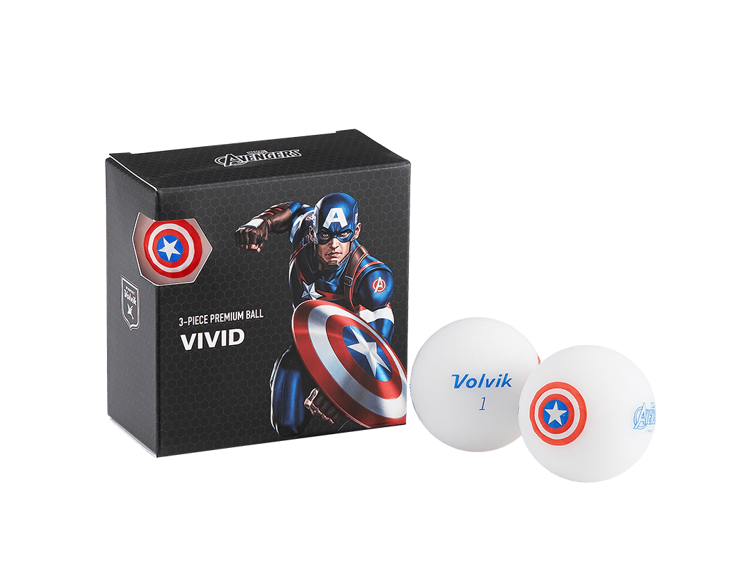 KAPITAN AMERYKA Piłki Golfowe MARVEL VOLVIK 4 BALL PACK