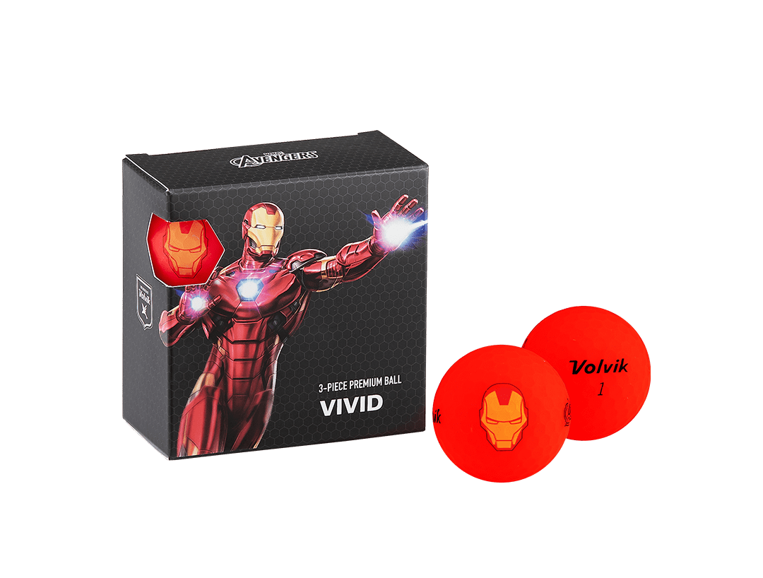 IRON MAN Piłki Golfowe MARVEL VOLVIK 4 BALL PACK