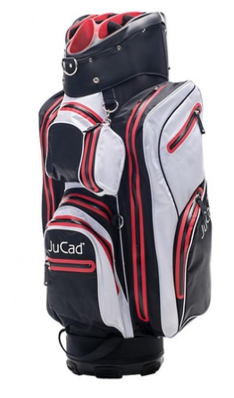 Torba golfowa JuCad Aquastop czarno-biało-czerwona