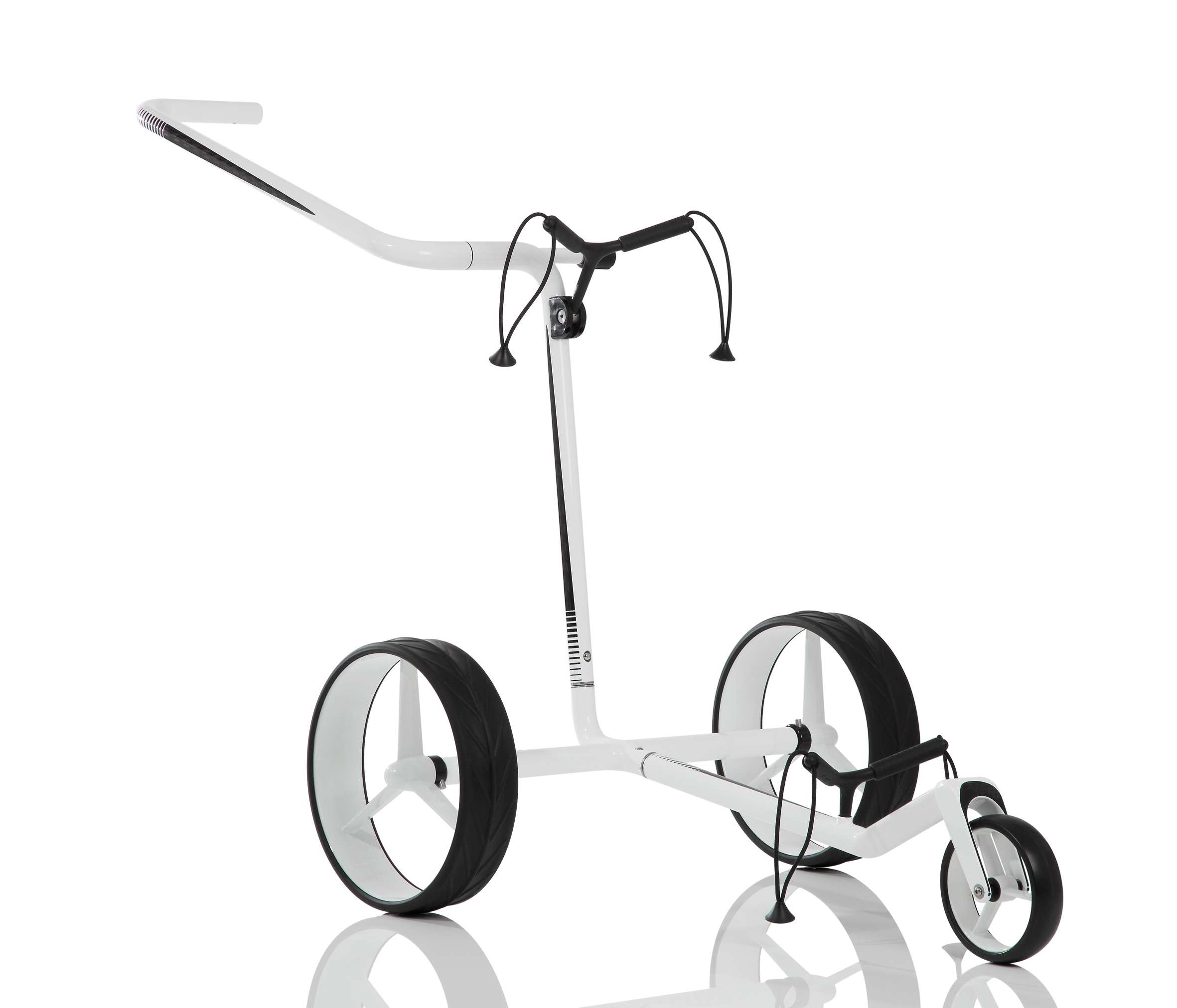 JuCad Carbon Black - White - manualny wózek golfowy