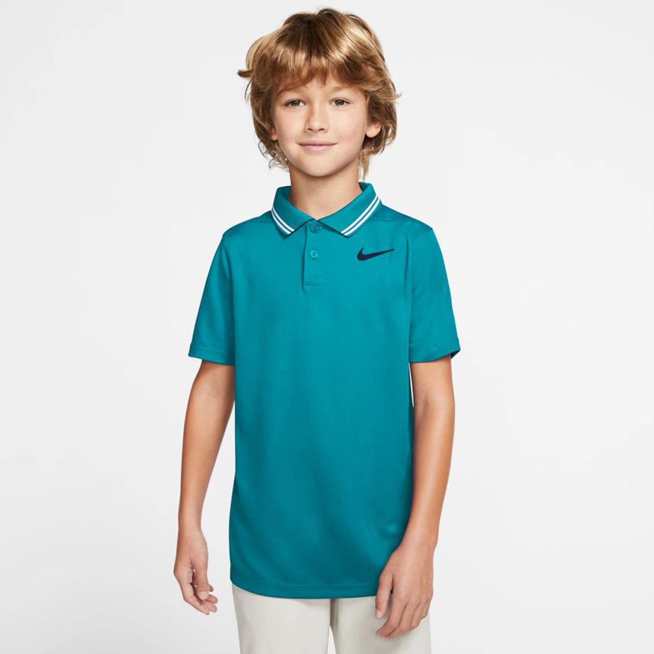 Koszulka Polo Juniorska Nike Dry Vapor VCTRY • Turkusowa