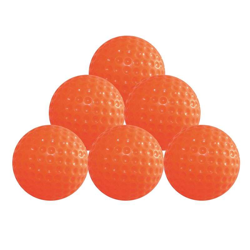Gumowe piłki golfowe • Pomarańczowe 6pak