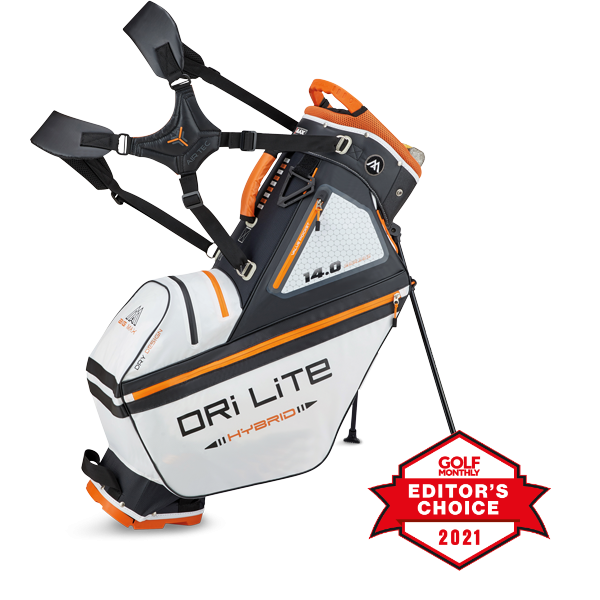 Torba golfowa BIG MAX Dri Lite Hybrid Tour • Biało-czarno-pomarańczowa