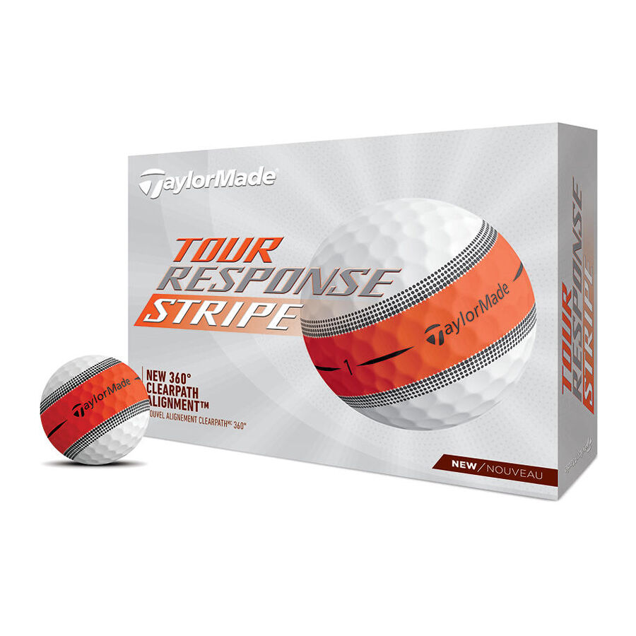 Piłki golfowe Taylromade Tour Response Stripe • Pomarańczowe