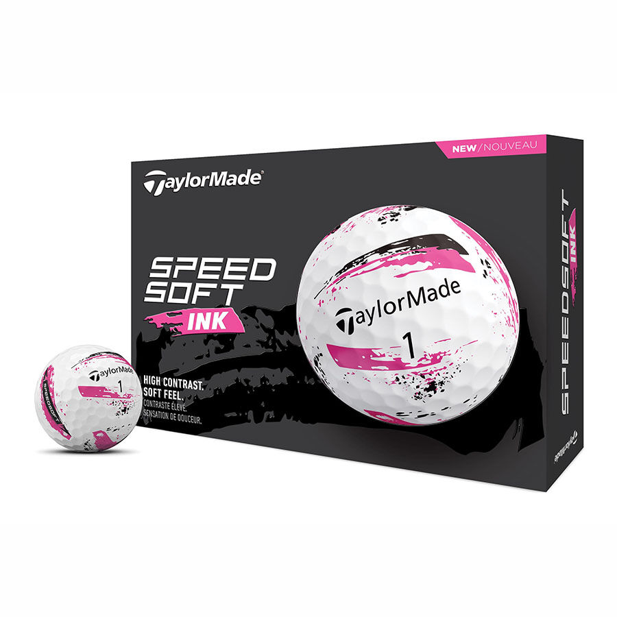 Piłki golfowe Taylormade SpeedSoft INK • Różowe