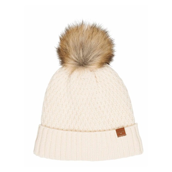 Czapka zimowa Callaway Pom Pom Beanie • Kremowa