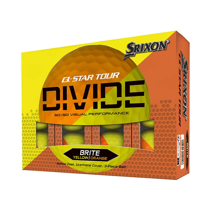 Piłki golfowe Srixon Q-Star Tour Divide • Pomarańczowe