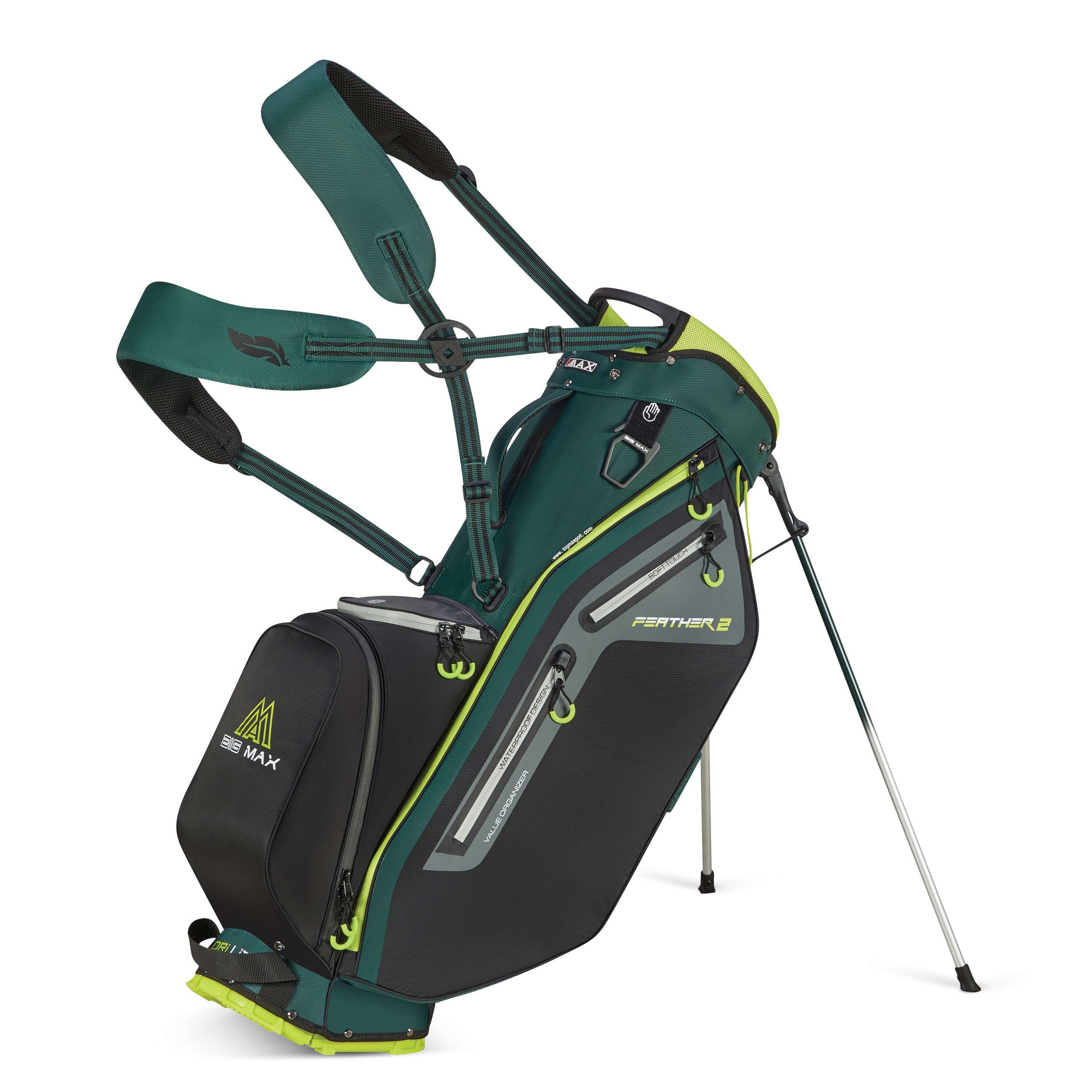Torba golfowa BIG MAX Dri Lite Feather 2 • Forest Green-Black-Lime