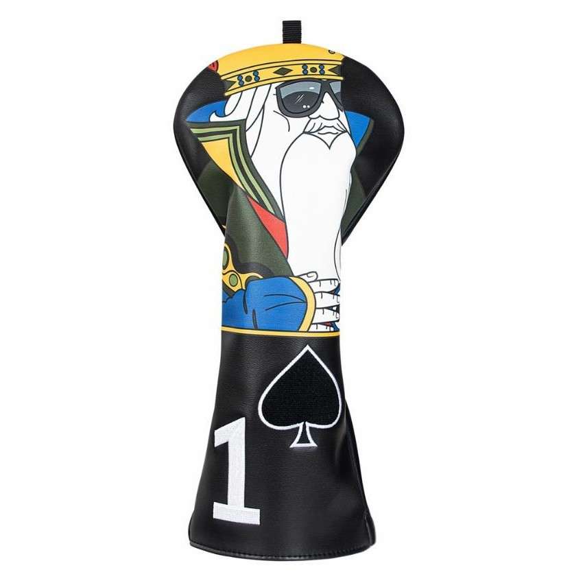 Pokrowiec na główkę kija golfowego Poker King  Driver Headcover • Czarny