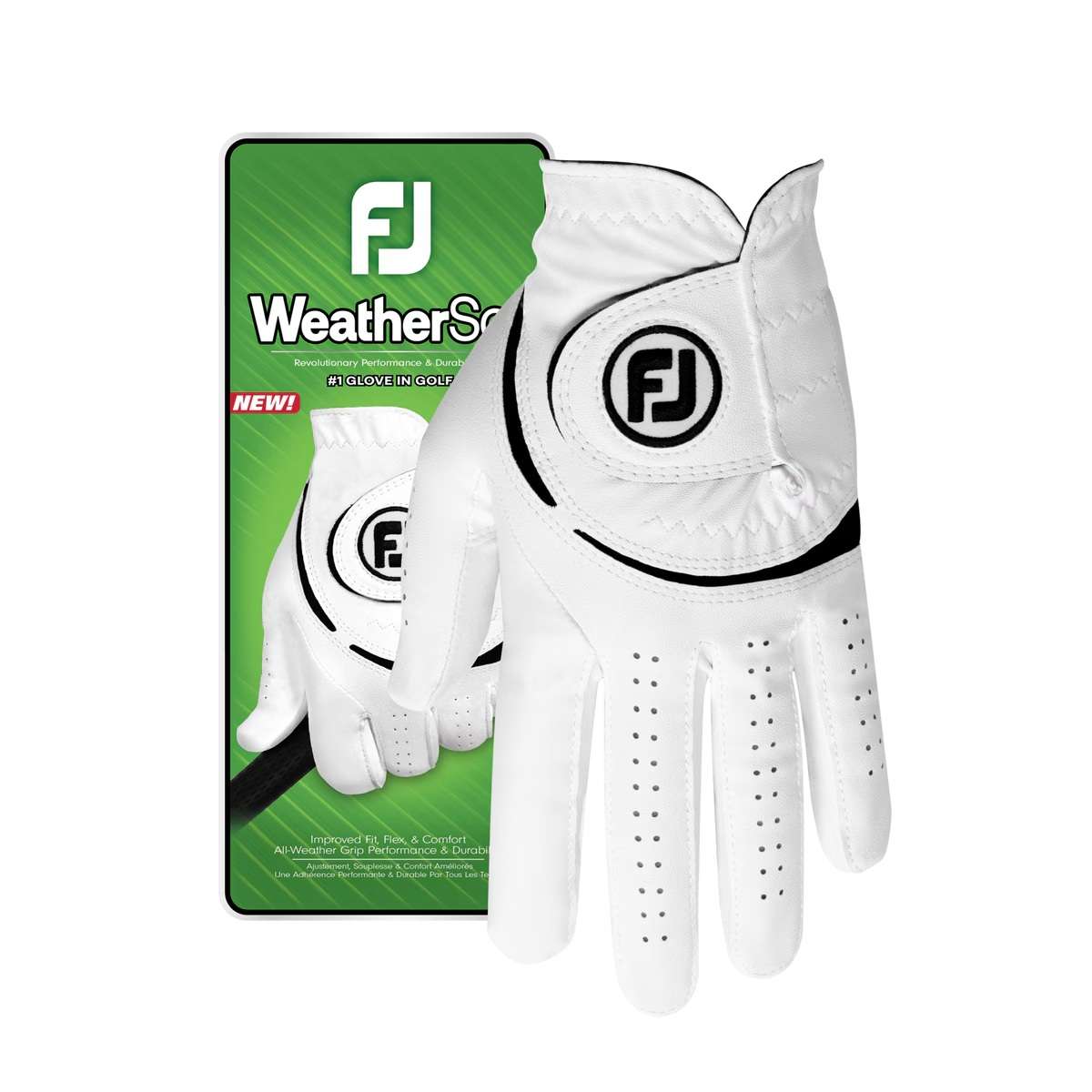 Męska rękawiczka golfowa FootJoy WEATHERSOF • Biało-czarna