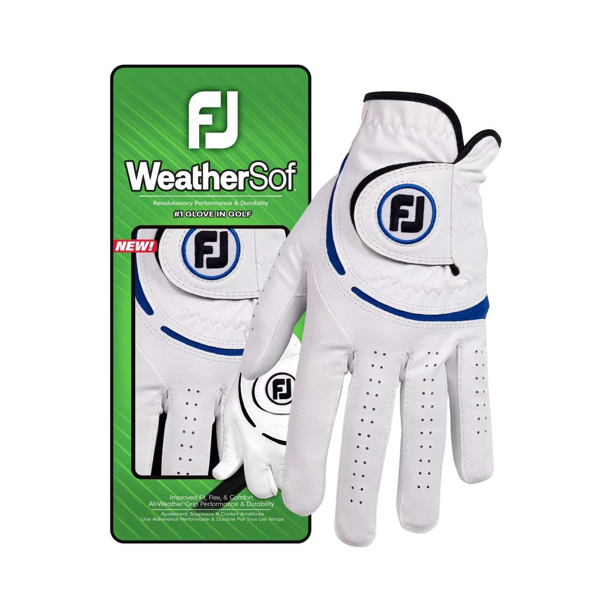 Męska rękawiczka golfowa FootJoy WEATHERSOF • Biało-niebieska