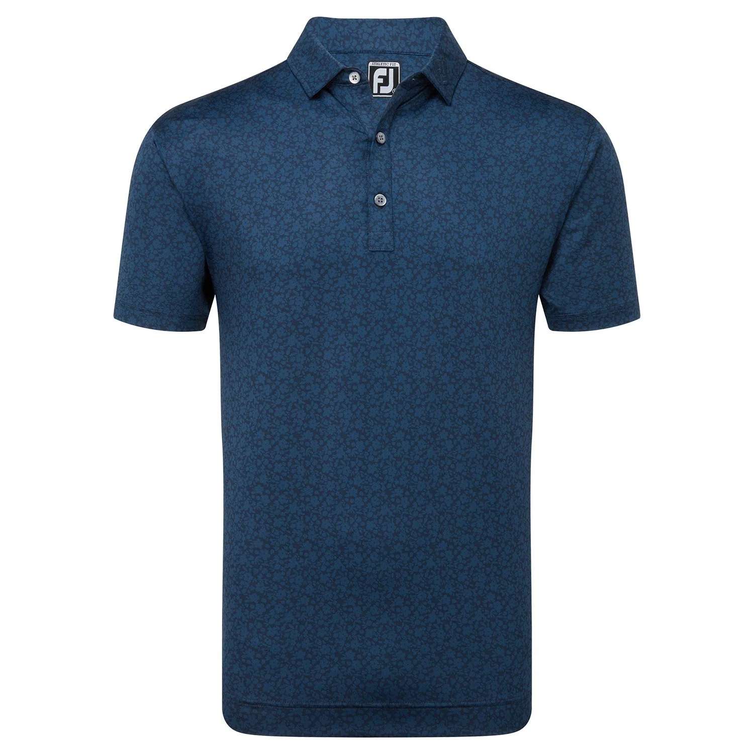 Męska koszulka golfowa Footjoy Painted Floral Lisle • Granatowa