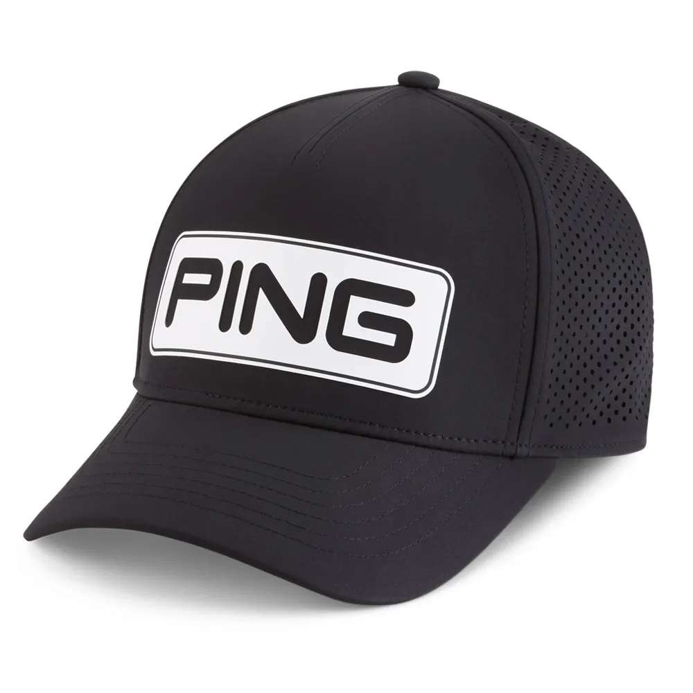 Męska czapka golfowa Ping Tour Vented Delta Cap • Czarno Biała