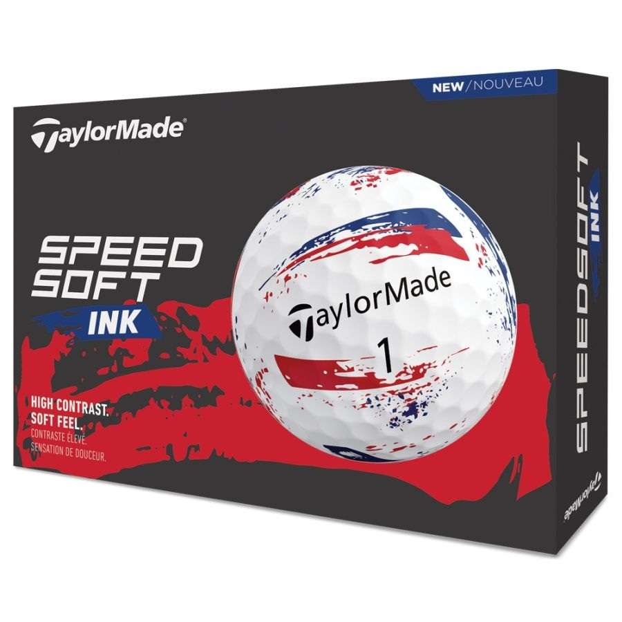 Piłki golfowe Taylormade SpeedSoft INK • Niebiesko Czerwone