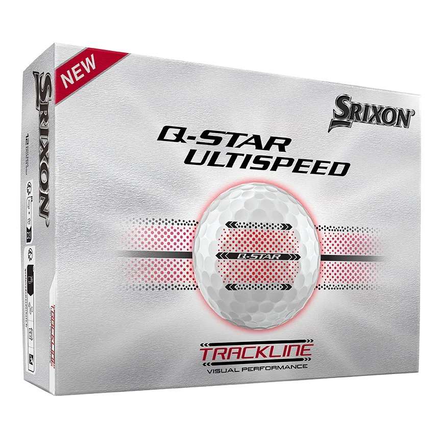 Piłki golfowe Srixon Q-STAR Ultispeed Trackline • Białe