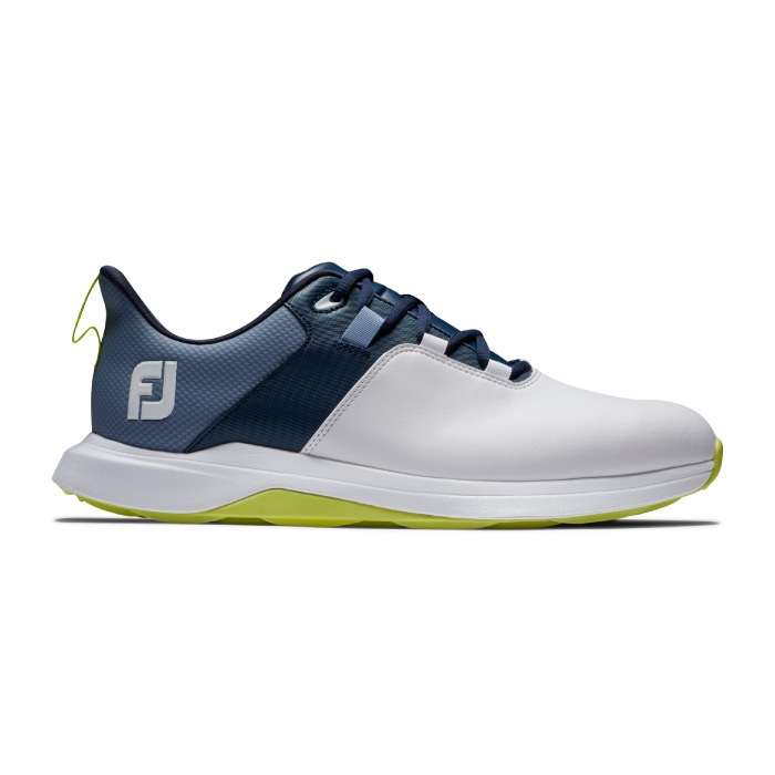 Męskie buty golfowe Footjoy Pro Lite • Biało Granatowo Żółte