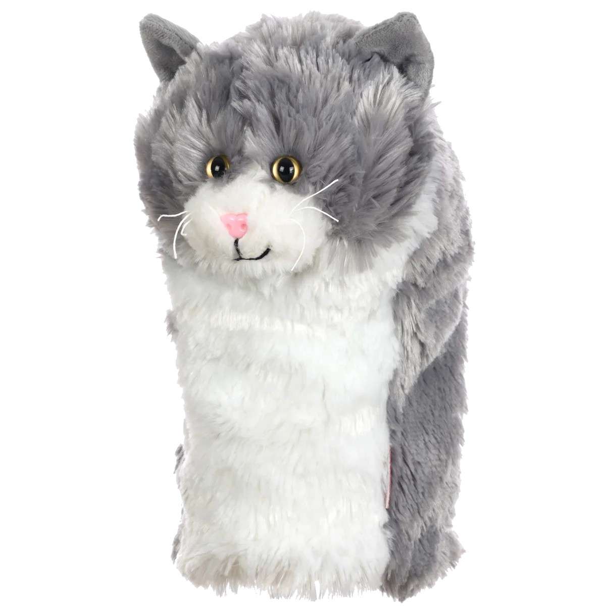 Pokrowiec na główkę kija golfowego Grey & White Cat Driver Headcover • Kot