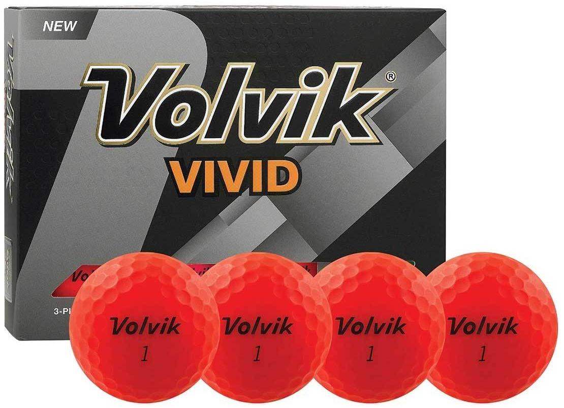 Piłki golfowe VOLVIK VIVID Czerwone