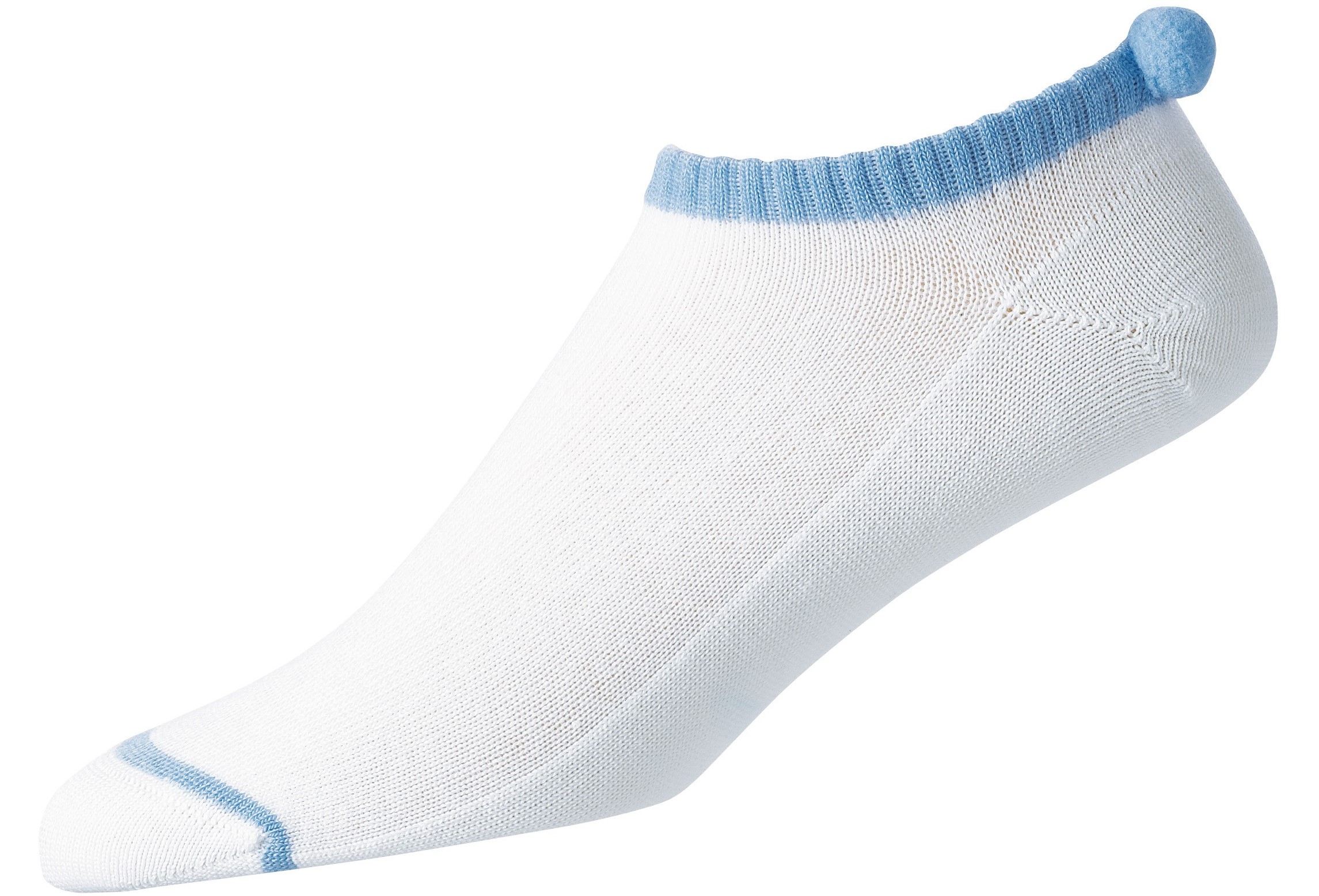 Stopki z pomponikami FootJoy ProDry • Biało Błękitne
